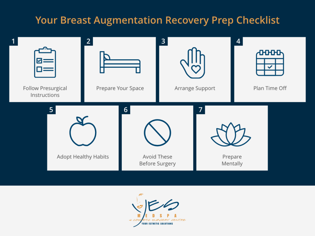 Your Breast Augmentation Recovery Prep Checklist Instagraphic